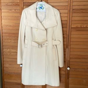 Guess Winter White Belted Coat Size L
